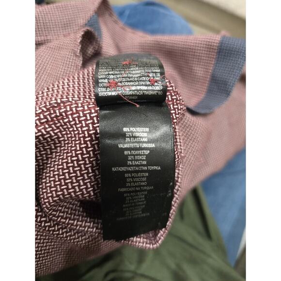 NWOT Ted Baker Mens Button up Dress Shirt Size XSMALL Burgundy Heavy Material - Picture 5 of 5